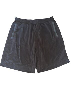 lululemon athletica Men's Black Athletic Shorts with Reflective Trim